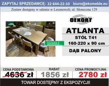 DEKORT - STÓŁ T41 90 X 160 - 220 DĄB PALONY